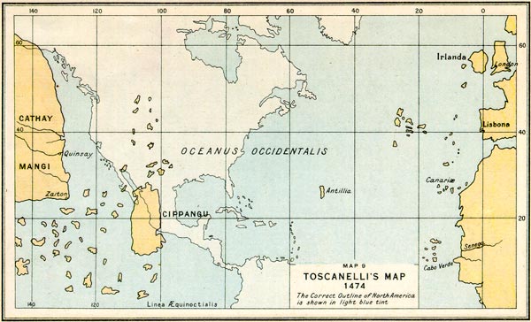Toscanelli's Map, 1474