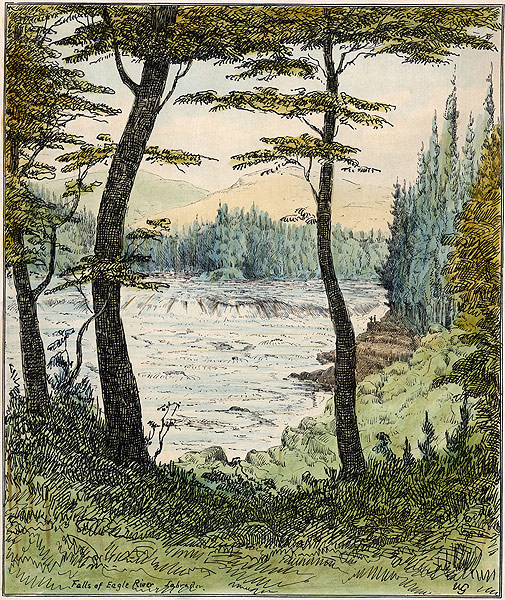 Plate XXIV. Falls of Eagle River, Labrador